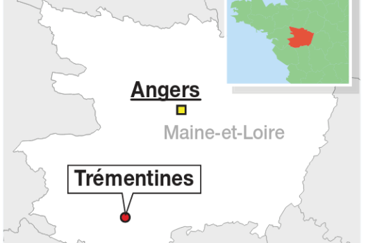 Locator map of Trémentines, France