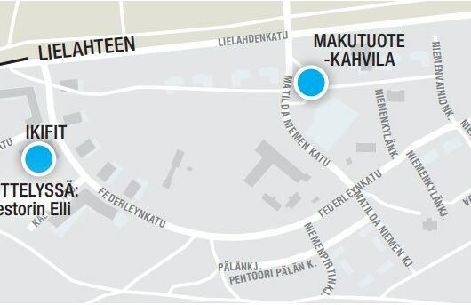 Niemenranta neighborhood in a map