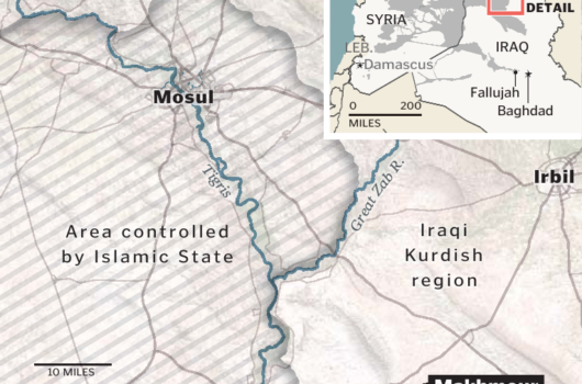Map Iraq and Syria's ISIS areas of control