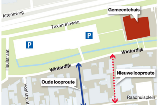 Map of new passage in the city of Waalwijk