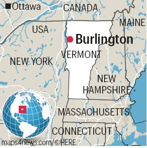 Map to locate Burlington