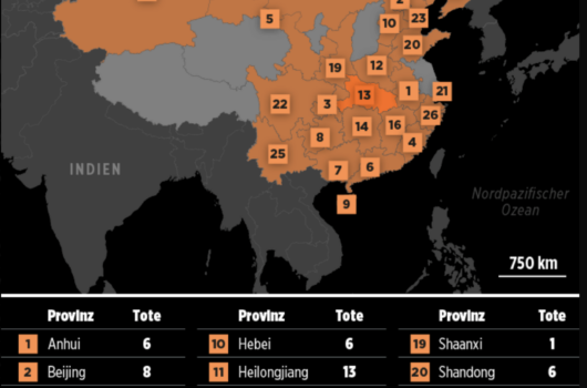 map of coronavirus cases in China