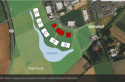 map of the new training place of Koln football