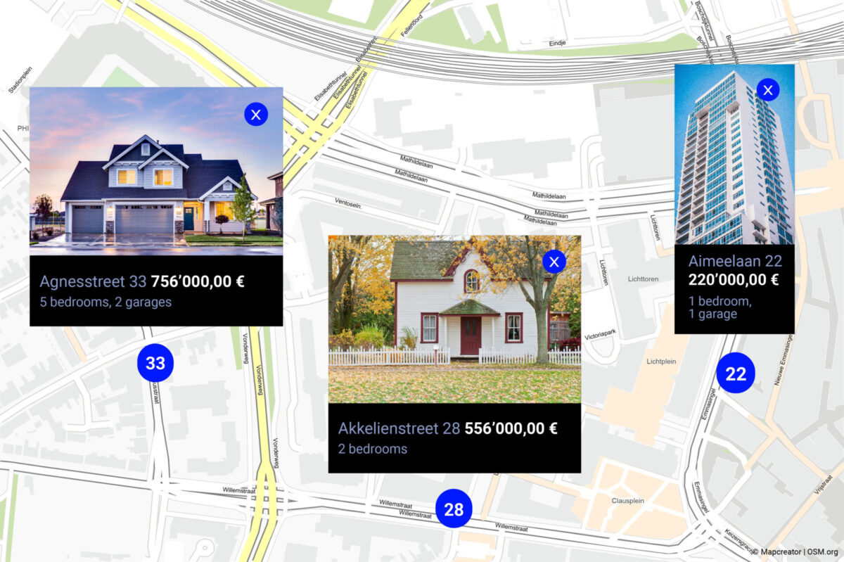 Easy mapping tool for Real estate - Mapcreator