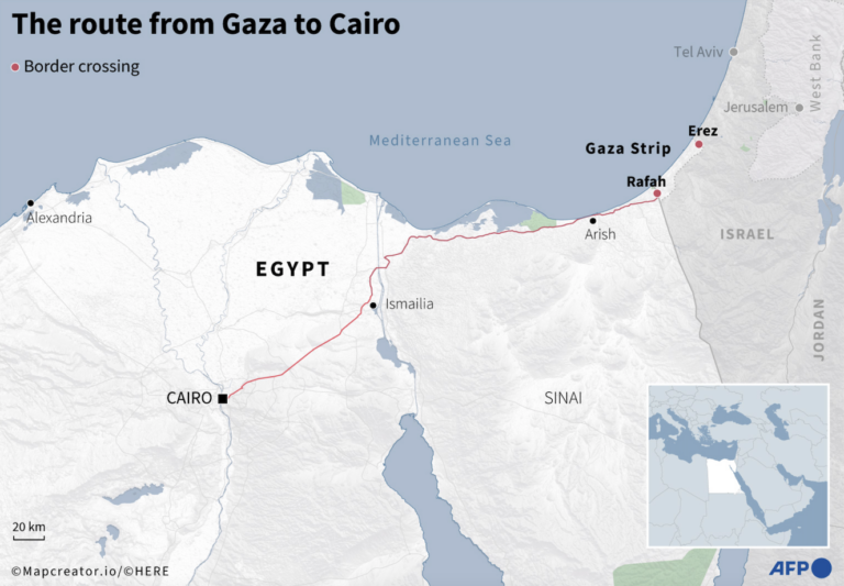 AFP - From Gaza to Cairo - Mapcreator