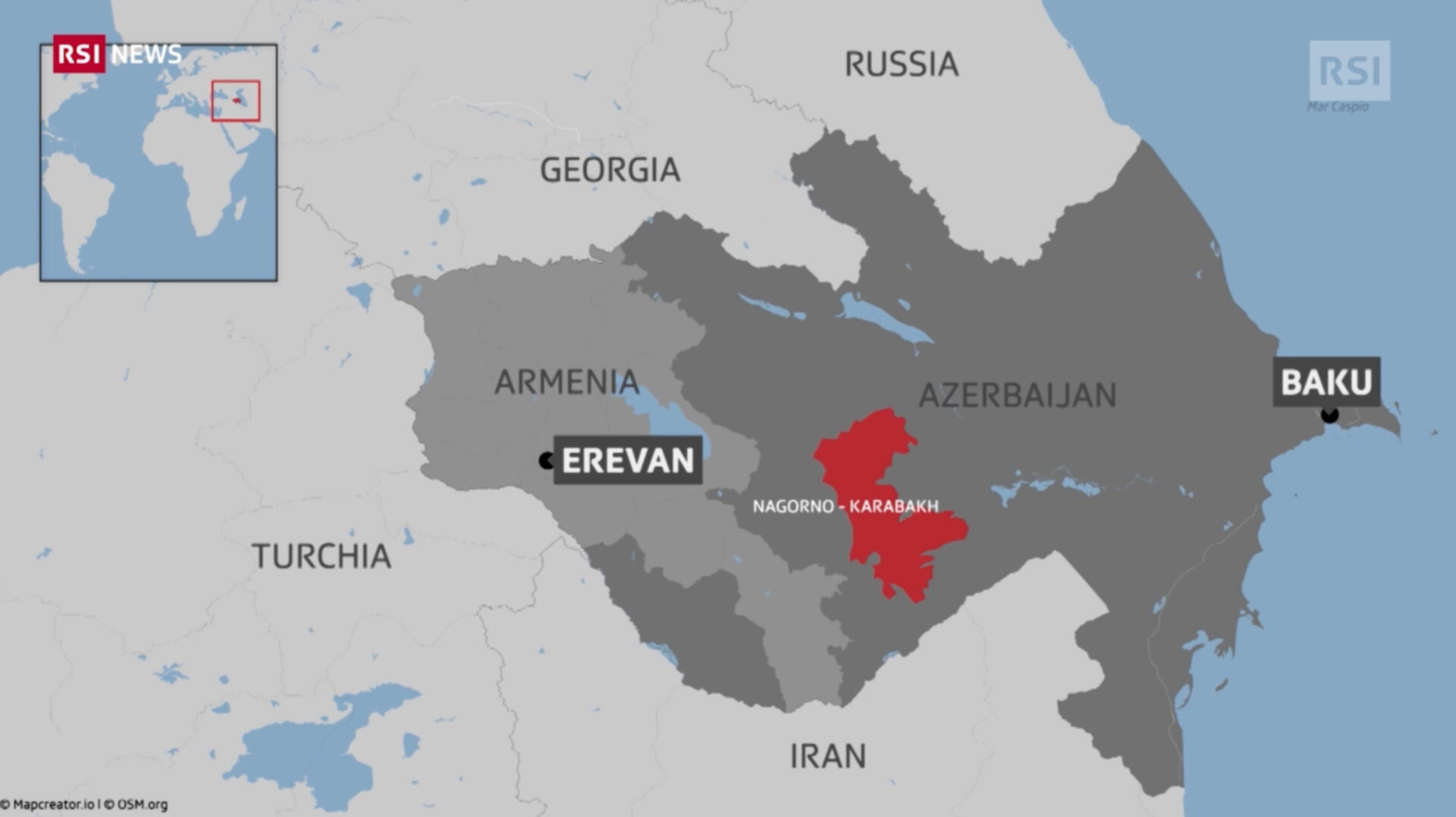 RSI map on BergKarabakh