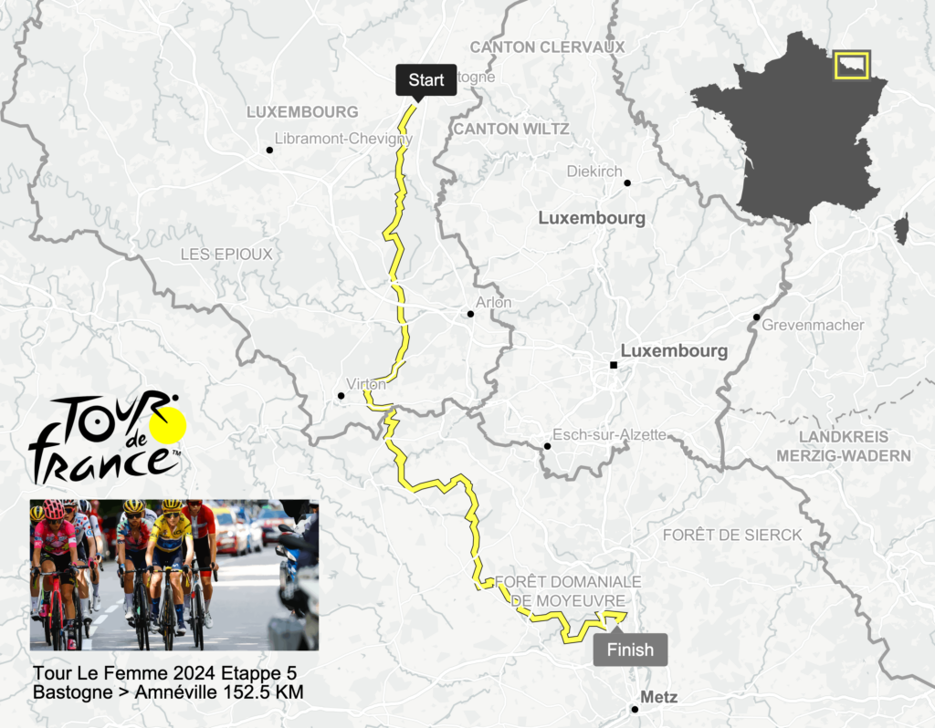 Tour de France Femmes 2024 ReadytoUse Maps in Mapcreator Mapcreator