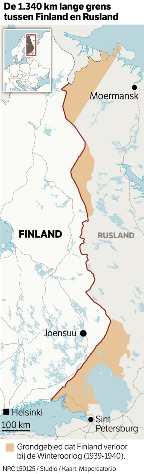 NRC - Map of the 1,340 km Border Between Finland and Russia - Mapcreator