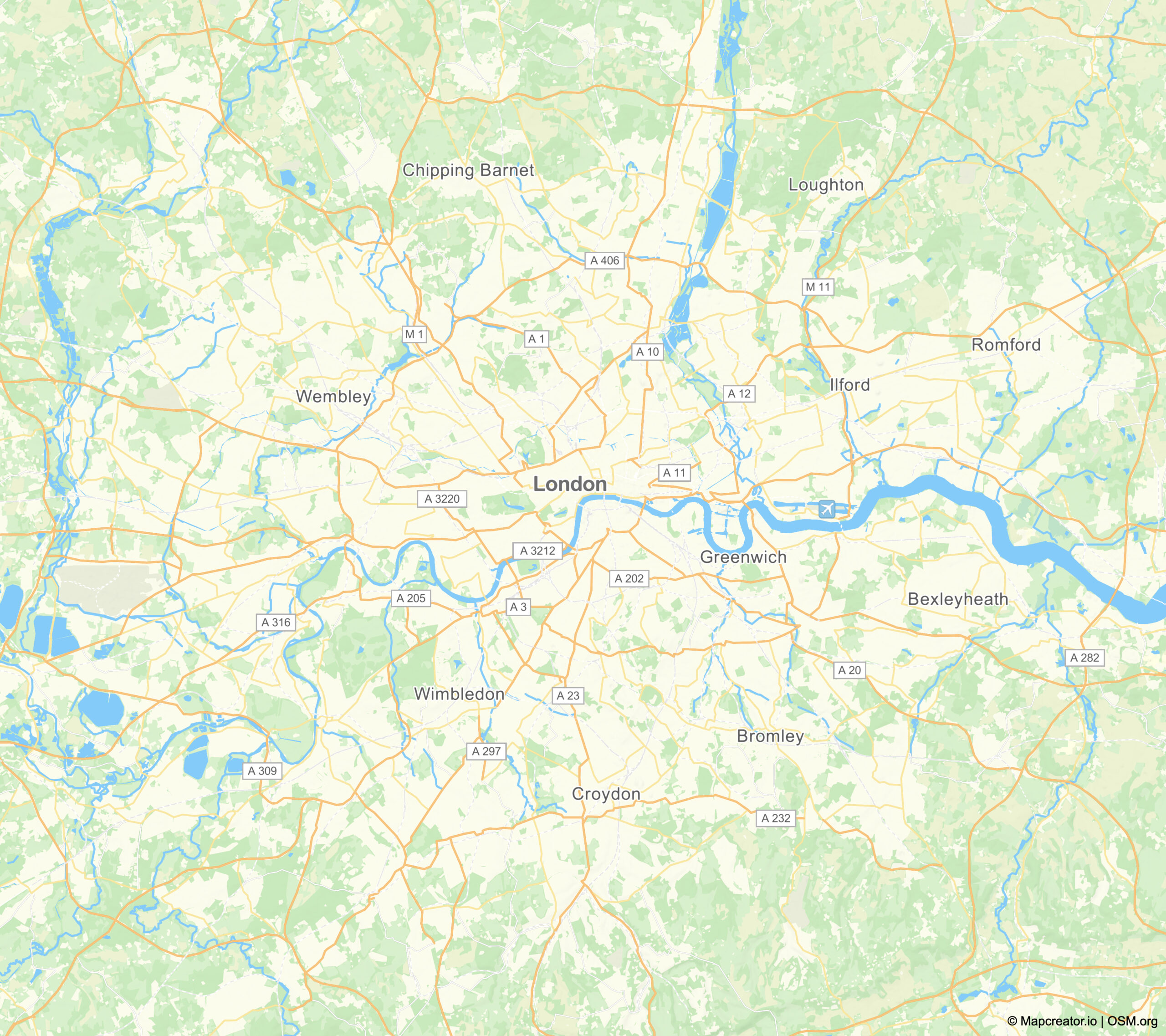 Mapcreator hidden feature detail level, example of the standard detail level set
