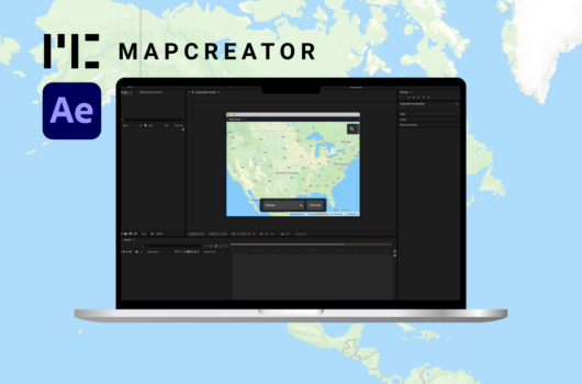 open mapcreator as an extension in adobe after effects