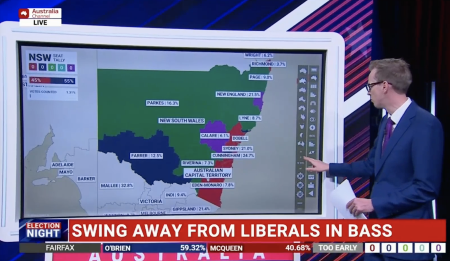Sky News Australia - Australian Federal Election Coverage 2025 - Mapcreator