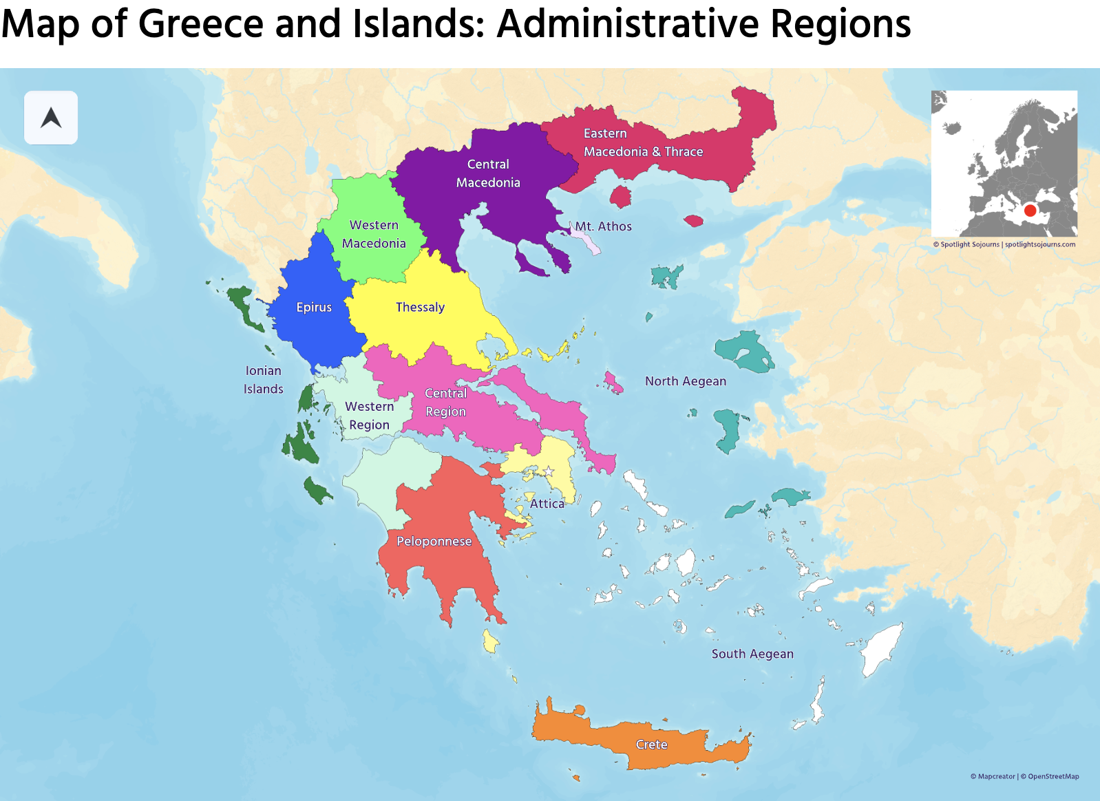 Spotlight Sojourns Administrative Regions Of Greece And Its Islands 