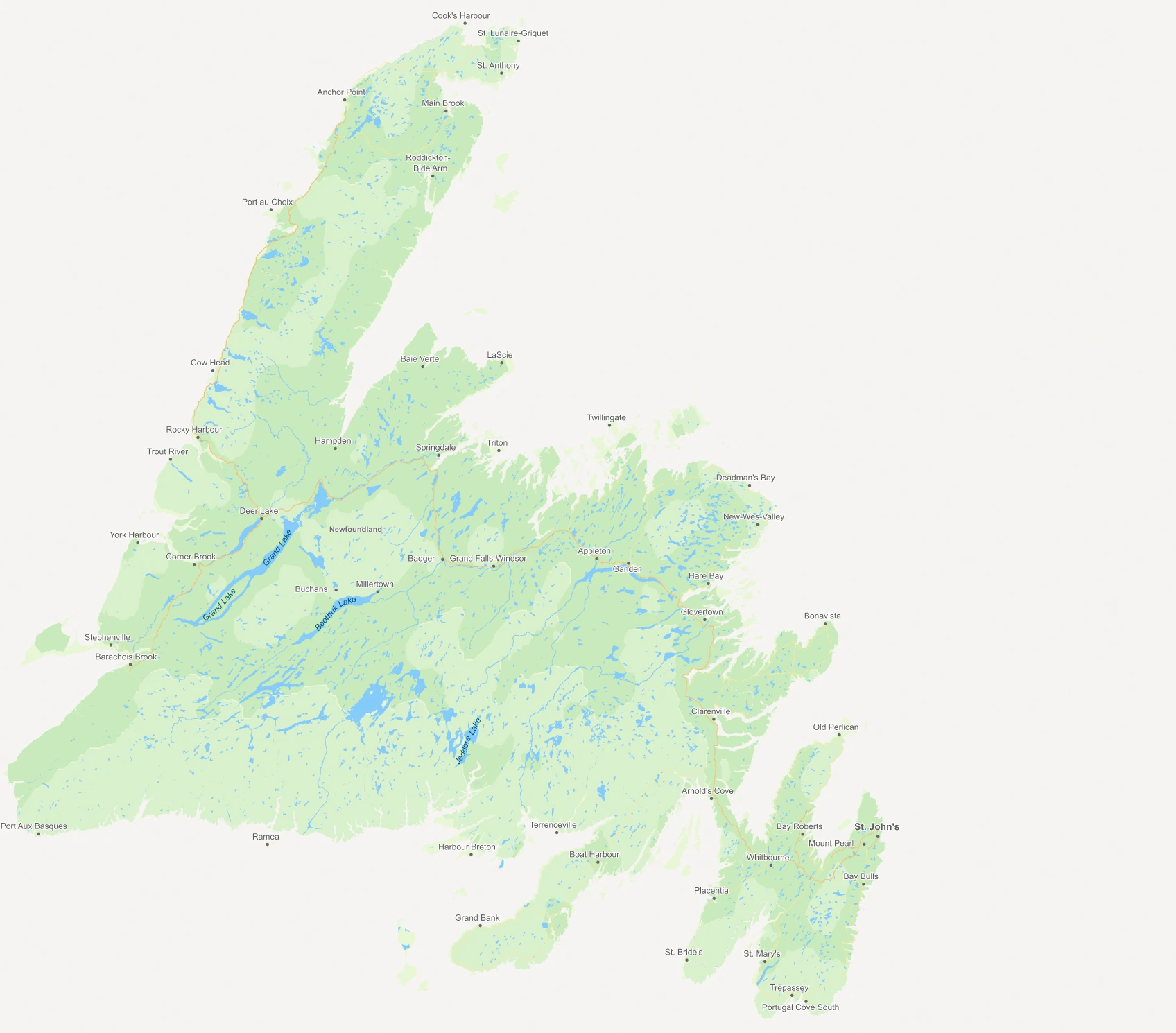 Mapcreator Classic mapstyle east canadian map