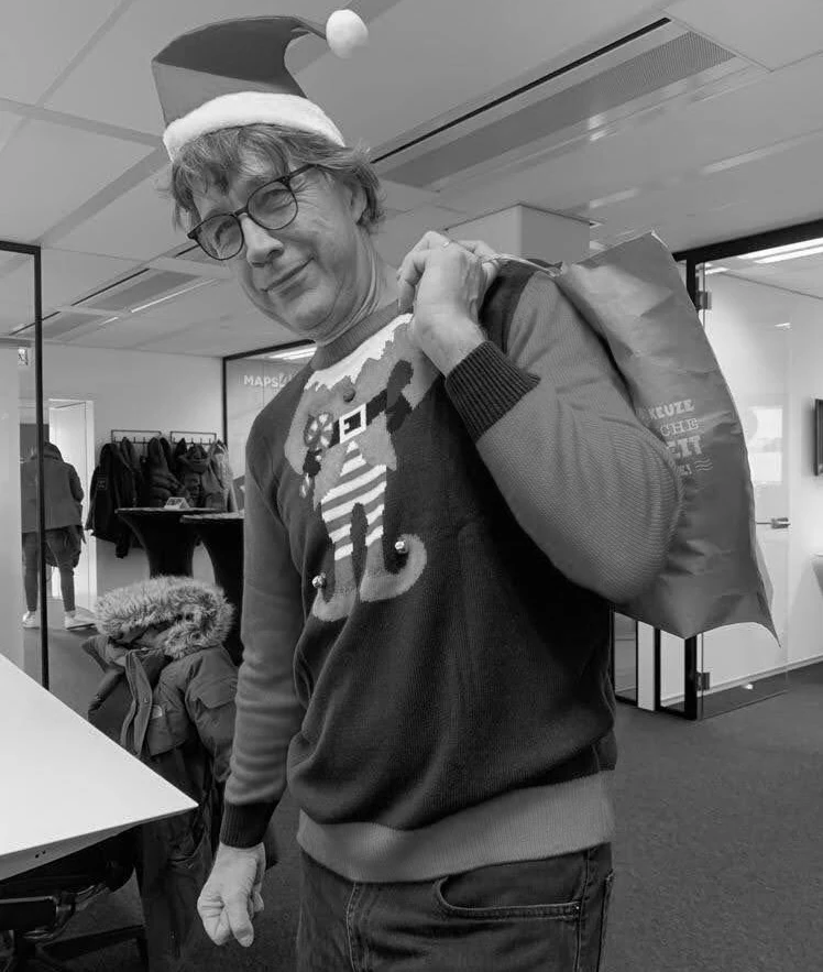 Rob Bieling black and white photograph santa claus